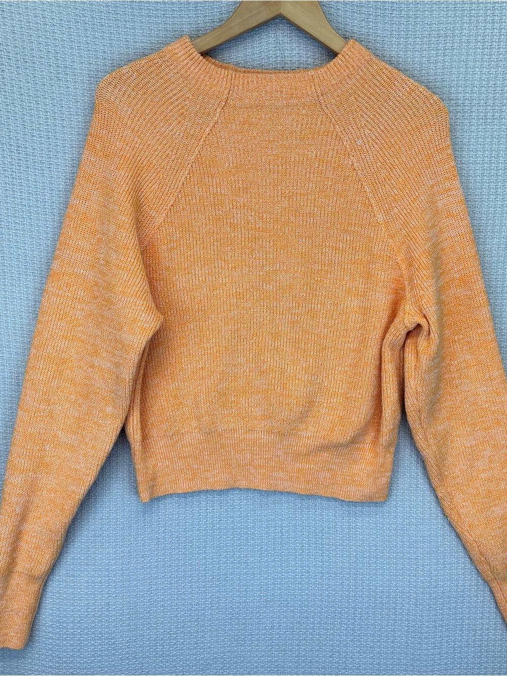Free People Too Good Pullover Sweater Small Orange Zest Boho Spring Cottagecore